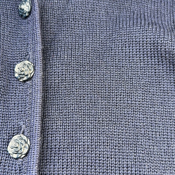 Vintage Vitabella Norway Embroidered Wool Cropped Cardigan - Picture 9 of 9